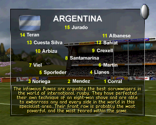 Jonah Lomu Rugby screenshot 4 for Sega Saturn